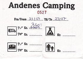Beleg Andenes-Camping